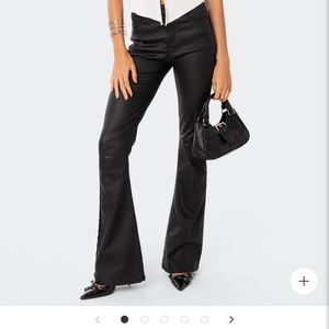Edikted Black Leather Pants